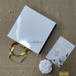 علبة درج - مناديل كتب الكتاب / شريط دهبي