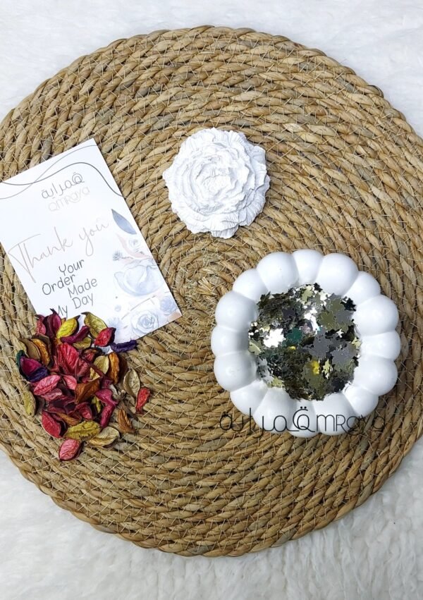 ترتر - ورق شجر فضي*دهبي صغير