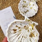 علب الخواتم – شكل صدف مدهب