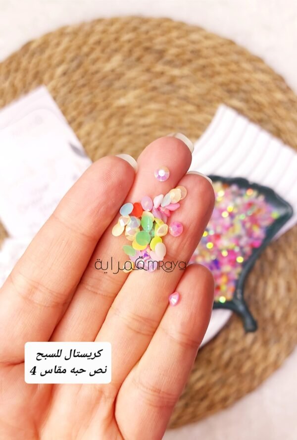 كريستال السبح / Mix نص حبه مقاس 4mm