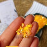 كريستال السبح / برتقالي نص حبه مقاس 4mm