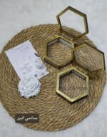 علبة خواتم - خشب سداسي / كبيرة