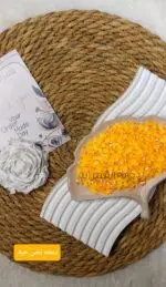 ⁦كريستال السبح / برتقالي نص حبه دمعه⁩ - الصورة ⁦3⁩