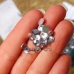 كريستال السبح / فضي نص حبه مقاس 8mm