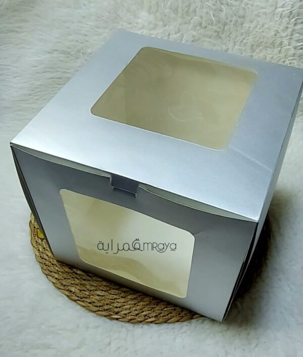 التغليف – كارتونة للبوكيهات فضي