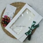 التغليف – علبة ابيض شباك بشريطه ستان