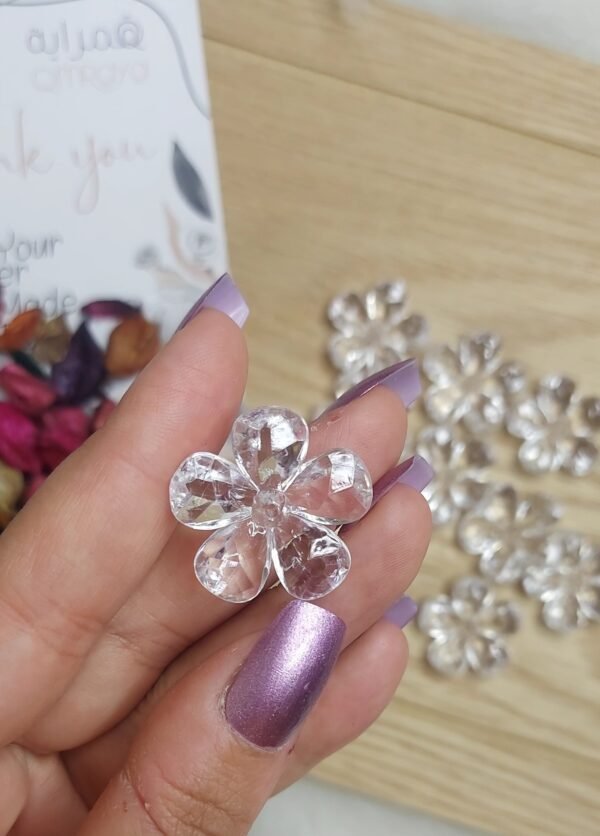 ورد اكلريك - خماسي - زجاجي