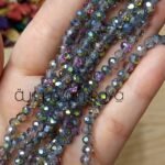 عقد كريستال جنجاه - رصاصي مقاس 6