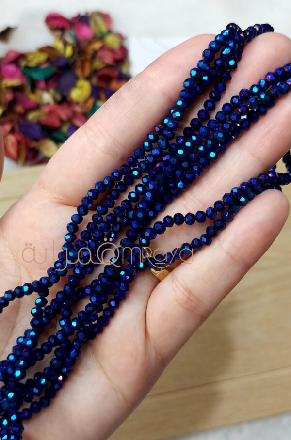 عقد كريستال جنجاه - ازرق مقاس 4