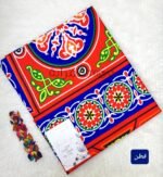 ⁦قماش رمضان / احمر*ازرق (قطن بيور)⁩ - الصورة ⁦2⁩
