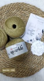 ⁦خيوط سباركل / sparkle دهبي - كود 1306 (بكره)⁩ - الصورة ⁦2⁩