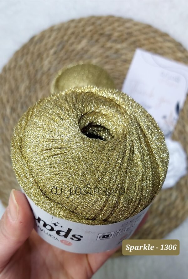 خيوط سباركل / sparkle دهبي - كود 1306 (تقسيمه)
