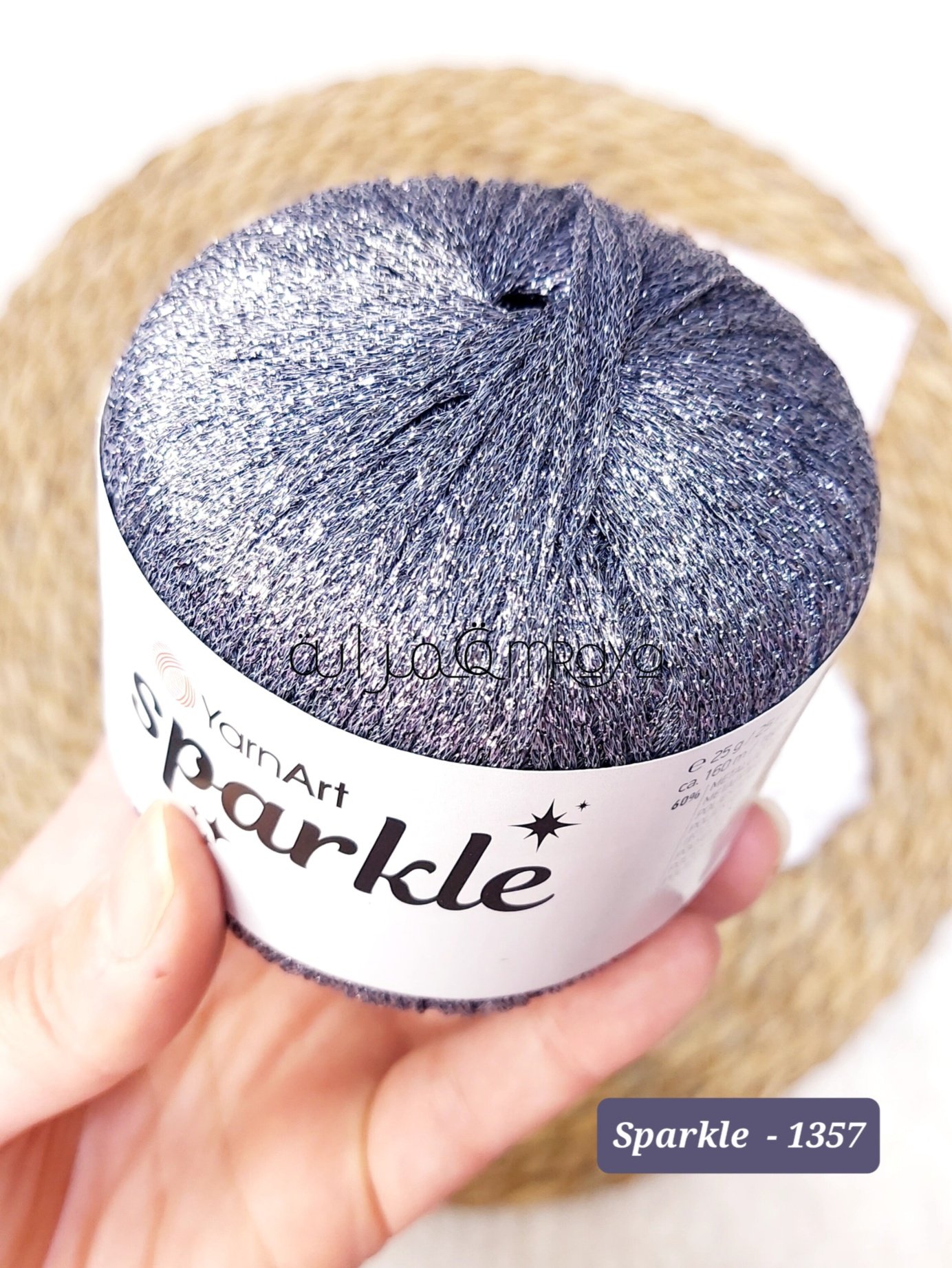 InShot_20260206_152424026 خيوط سباركل / sparkle فضي - كود 1357 (تقسيمه) - الصورة 1