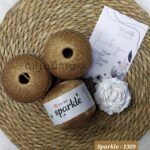 خيوط سباركل / sparkle دهبي غامق - كود 1309 (بكره)