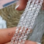 كريستال ماسه / ابيض شفاف مقاس 4 (عقد)