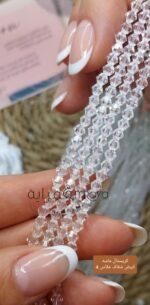⁦كريستال ماسه / ابيض شفاف مقاس 4 (عقد)⁩ - الصورة ⁦2⁩