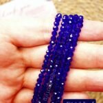كريستال ازرق شفاف مقاس 4 (عقد)