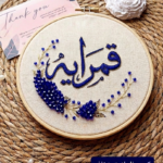كريستال ازرق شفاف مقاس 4 (عقد)