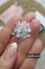 كريستال / ابيض جنجاه نص حبه مقاس 4mm
