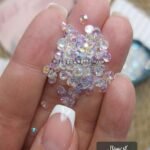 كريستال / شفاف جنجاه نص حبه مقاس 4mm